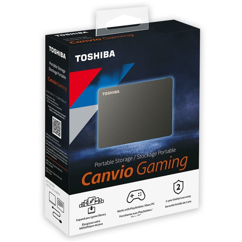 Disco Duro Externo Toshiba Canvio Gaming 2.5", 1TB, USB, para Mac/PC/PlayStation/Xbox