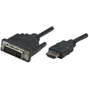 Cable para Monitor, HDMI Macho 1.8 Metros, Negro Manhattan