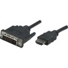 Manhattan Cable para Monitor, HDMI Macho - DVI-D 24+1 Macho, Enlace Dual, 1.8 Metros, Negro