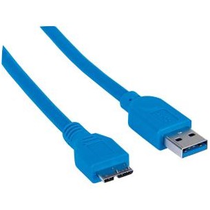 Cable 325424 USB A Macho 2 Metros, Azul Manhattan