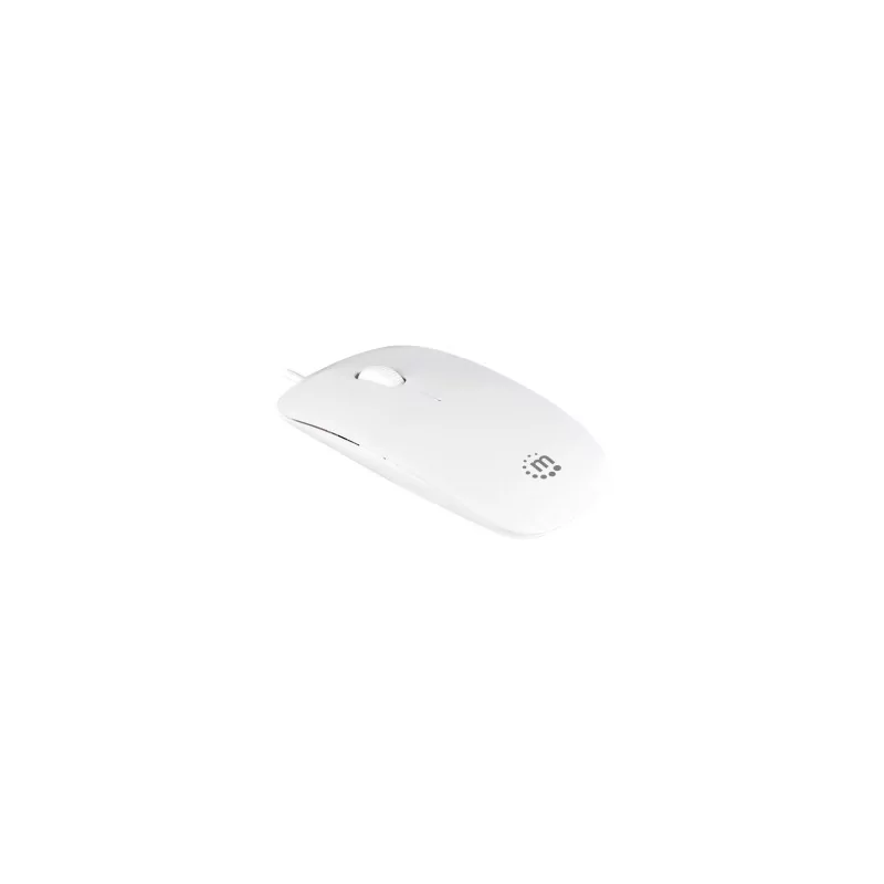 Mini Mouse Manhattan Óptico Silueta, Alámbrico, 1000DPI, USB, Blanco