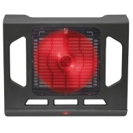 Base Enfriadora Trust GXT 220 Kuzo para Laptop 17.3", 1 Ventilador - Negro/Rojo
