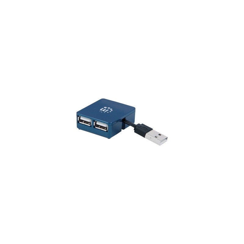 Micro Hub USB 2.0 de 4 Puertos, 480 Mbit/s Manhattan