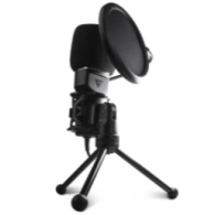 Microfono Profesional Mcg601 Usb Tripie Color Negro Game factor GAME FACTOR