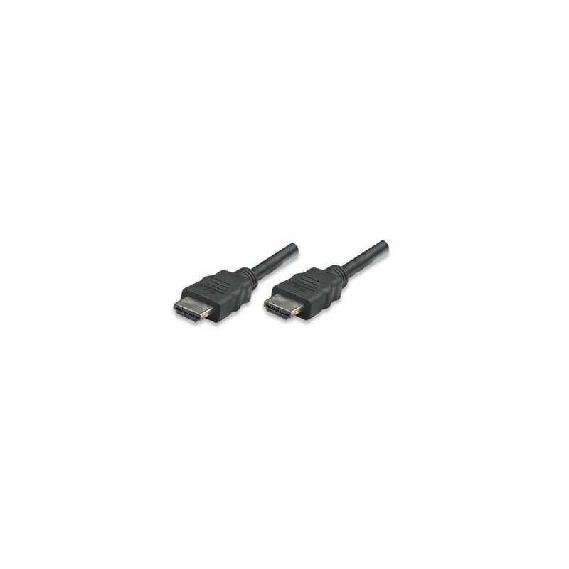 Manhattan Cable HDMI de Alta Velocidad con Canal Ethernet, HDMI Macho - HDMI Macho, 5 Metros, Negro