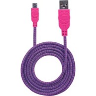 CABLE USB MICRO B 1.0M COLOR ROSA/MORADO