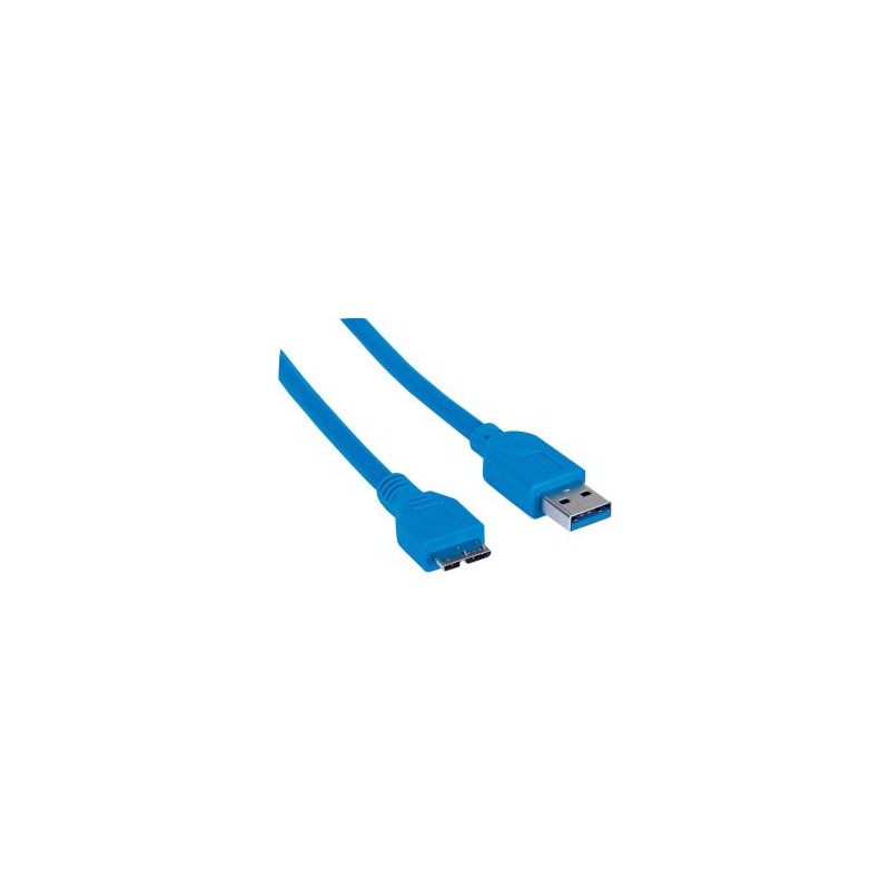 Manhattan Cable USB 3.0, USB A Macho - Micro USB B Macho, 1 Metro, Azul