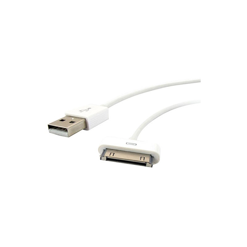 Apple Cable USB A Macho - 30-pin Macho, Blanco, para iPod/iPhone/iPad