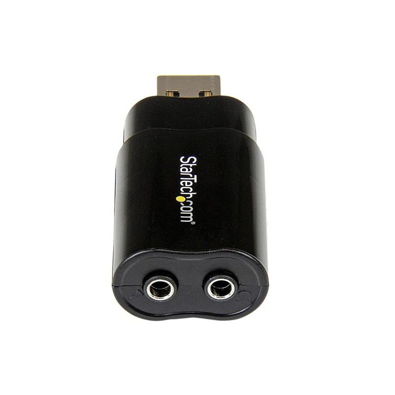 Adaptador de Audio USB A - 2x 3.5mm, Negro StarTech.com