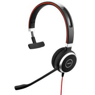 Monoaural Evolve 40 Uc, Alámbrico, 3.5Mm/Usb, Negro JABRA