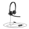 Logitech Audífonos con Micrófono H570e, Alámbrico, USB, Negro