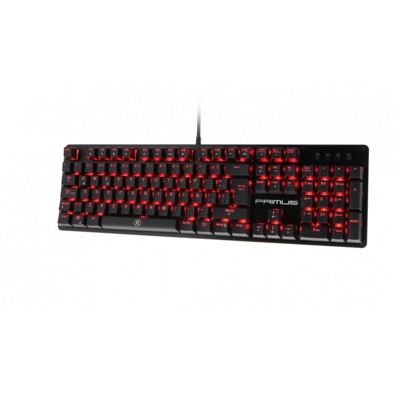 Teclado Gamer Primus BALLISTA 100T LED Rojo, Teclado Mecánico, Switch Rojo Primus, Alámbrico(Español)