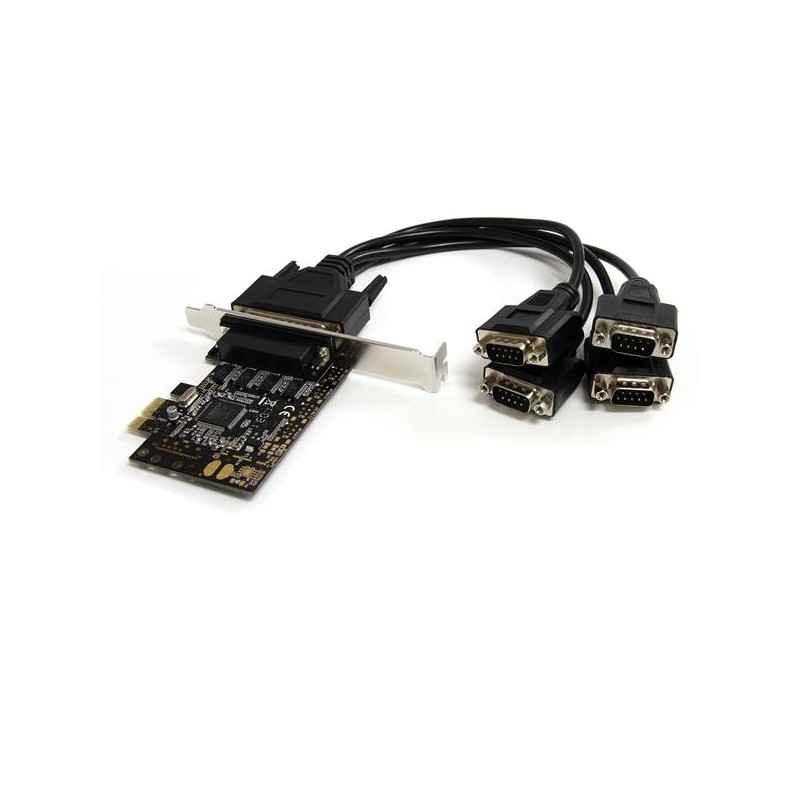 Tarjeta PCI Express PEX4S553B, Alámbrico, con 4 Puertos RS232 con Cable Multiconector