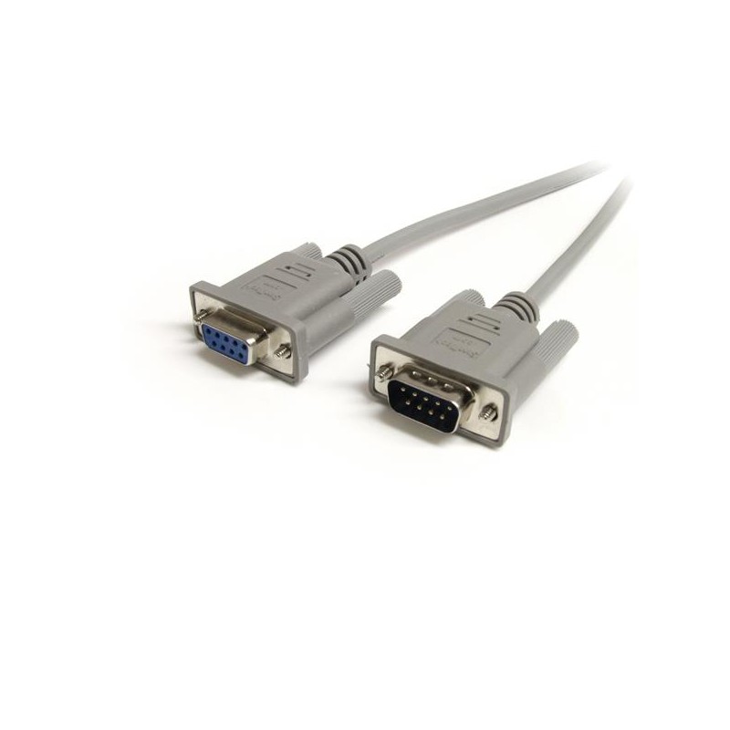 Cable Serial DB-9 Macho - DB-9 Hembra, 1.8 Metros, Gris StarTech.com