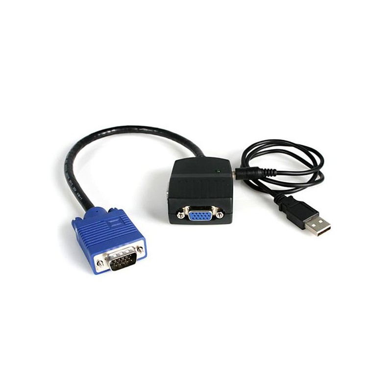 Mini Duplicador Divisor de Video VGA de 2 Puertos, USB, Negro StarTech.com