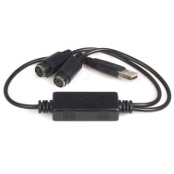 Cable USB A Macho, 2 - DIN 6 Hembra, Negro StarTech.com