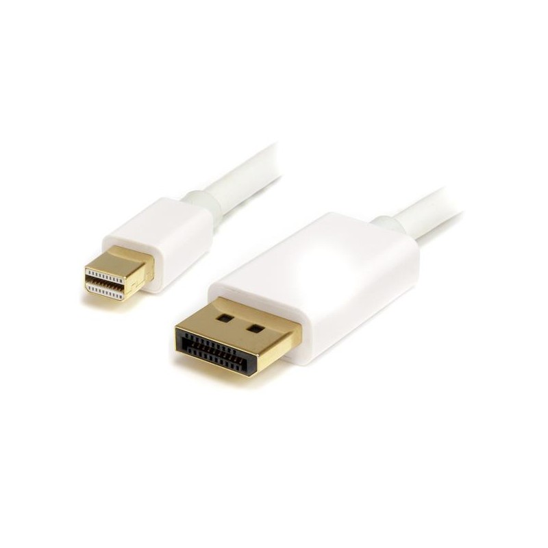 Cable Mini DisplayPort Macho - DisplayPort Macho, 2 Metros, Blanco