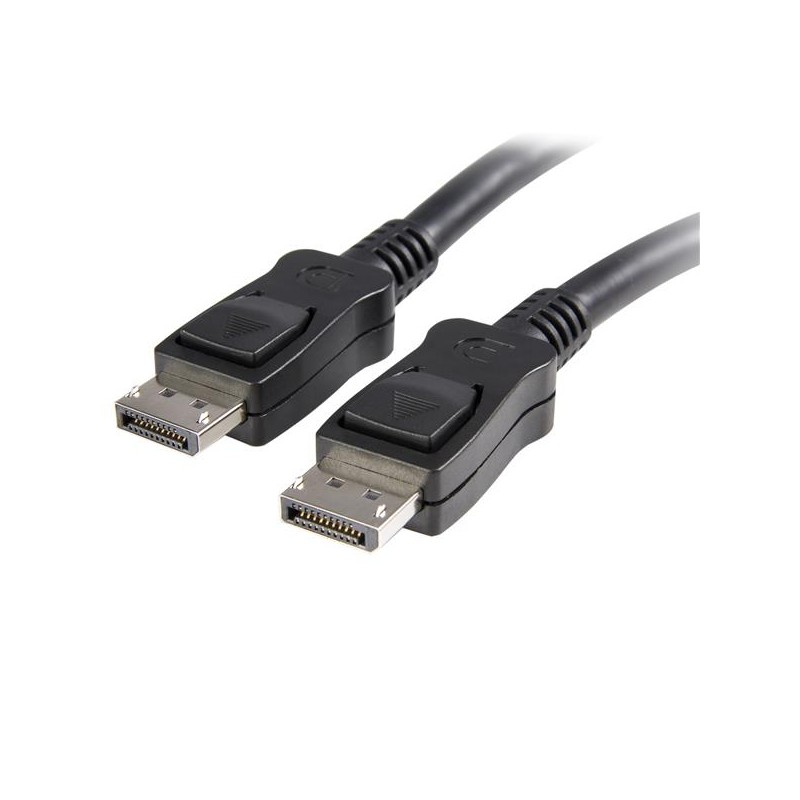 Cable con Cierre de Seguridad, DisplayPort Macho - DisplayPort Macho, 1.8 Metros, Negro
