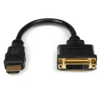 Adaptador de 20cm HDMI a DVI - DVI-D Hembra - HDMI Macho - Cable Convertidor Video