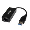 Adaptador de Tarjeta de Red Externa NIC USB 3.0 Macho - Gigabit Ethernet RJ-45 Hembra, 1Gbps, Negro