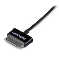 Cable Adaptador 1m Conector Dock USB para Samsung Galaxy Tab - Negro - USB A Macho