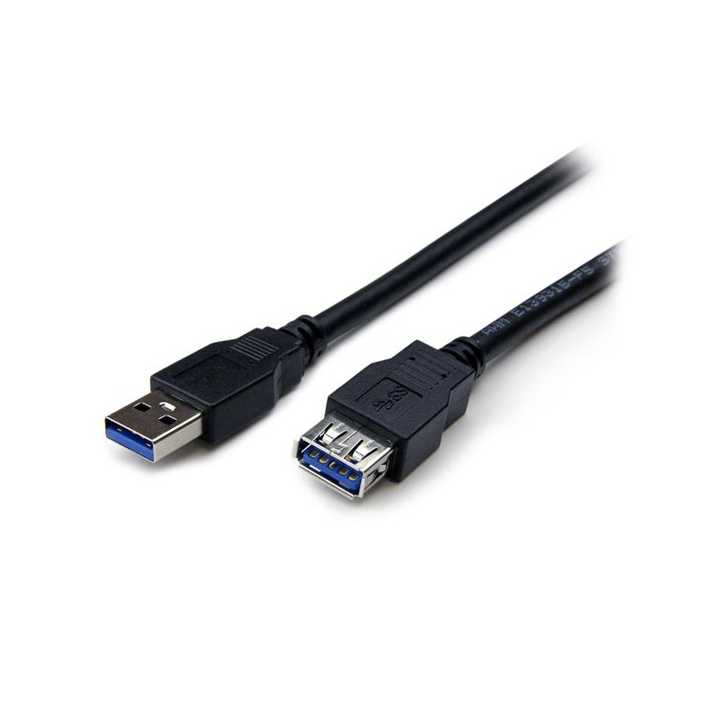Cable 1.8m Extensión Alargador USB 3.0 SuperSpeed - Macho a Hembra USB A - Extensor - Negro