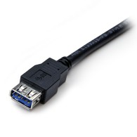 Cable 1.8m Extensión Alargador USB 3.0 SuperSpeed - Macho a Hembra USB A - Extensor - Negro