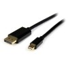 Cable de 4m Adaptador de Mini DisplayPort Macho a DisplayPort Macho - Convertidor Negro