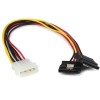 Cable SATA Recto, 4-pin Molex Macho - 2x SATA 15-pin Hembra, 30cm StarTech.com