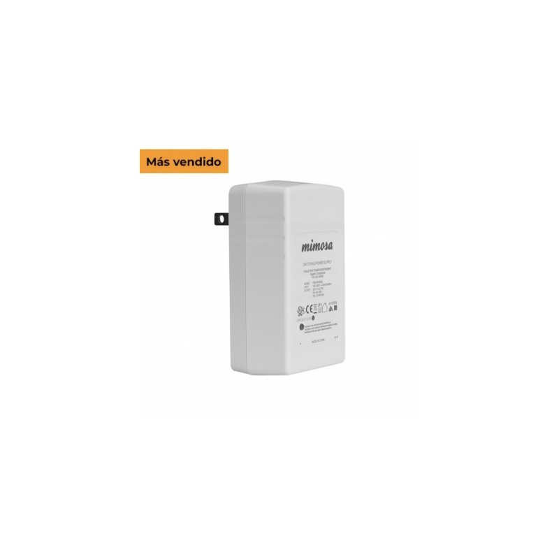 Inyector de corriente Mimosa Networks con salida de 56V, 2 puertos Ethernet, PoE, blanco