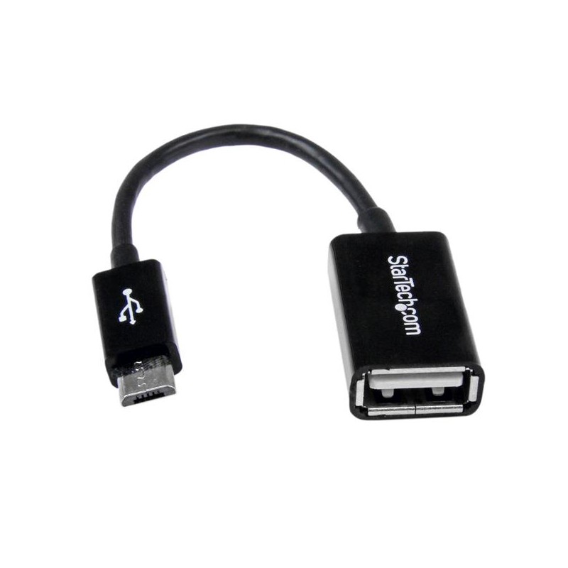 Cable Adaptador Micro USB Macho - USB A Hembra, 12cm, Negro StarTech.com