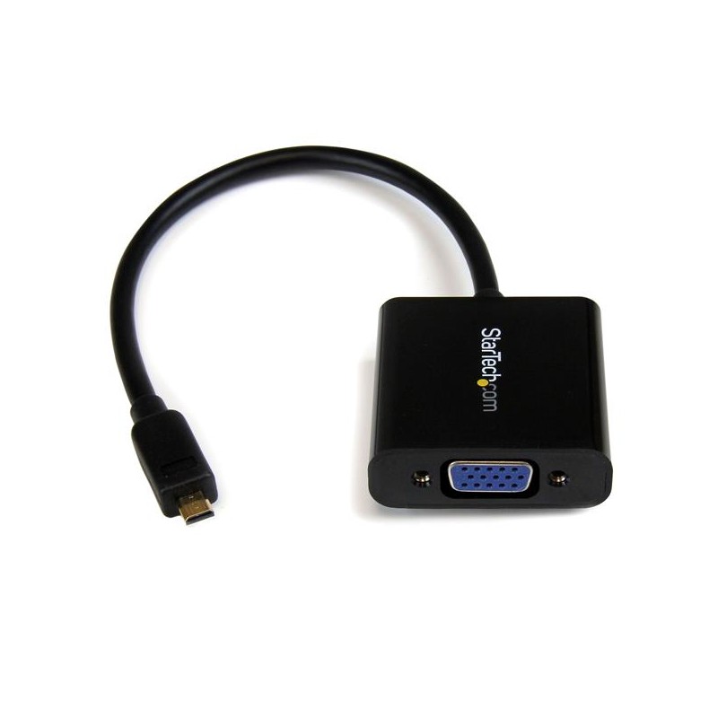 Adaptador Micro HDMI 19-p Macho - VGA 15-p Hembra, Negro