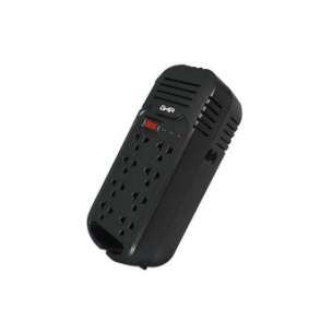 Regulador De Voltaje Gvr-020, 800W, 2000Va, 8 Contactos, Uso Domestico, Negro Ghia