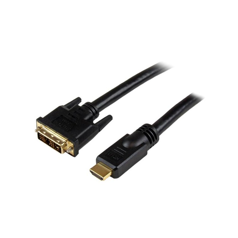 Cable Adaptador HDMI Macho - DVI-D Macho, 15 Metros, Negro StarTech.com