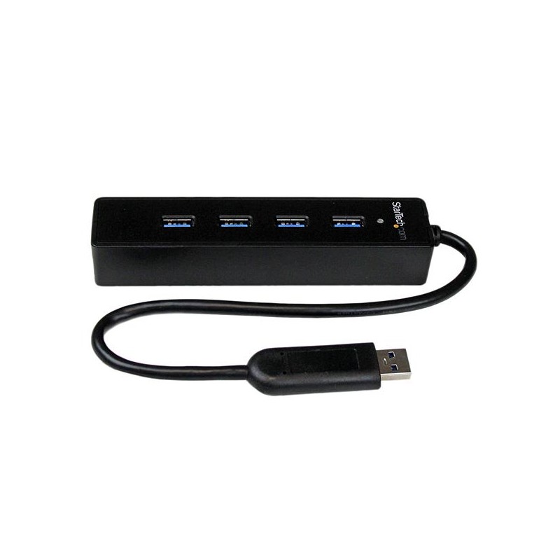 Hub USB A 3.0 Macho - 4x USB A 3.0 Hembra, 5000 Mbit/s, 15cm, Negro StarTech.com
