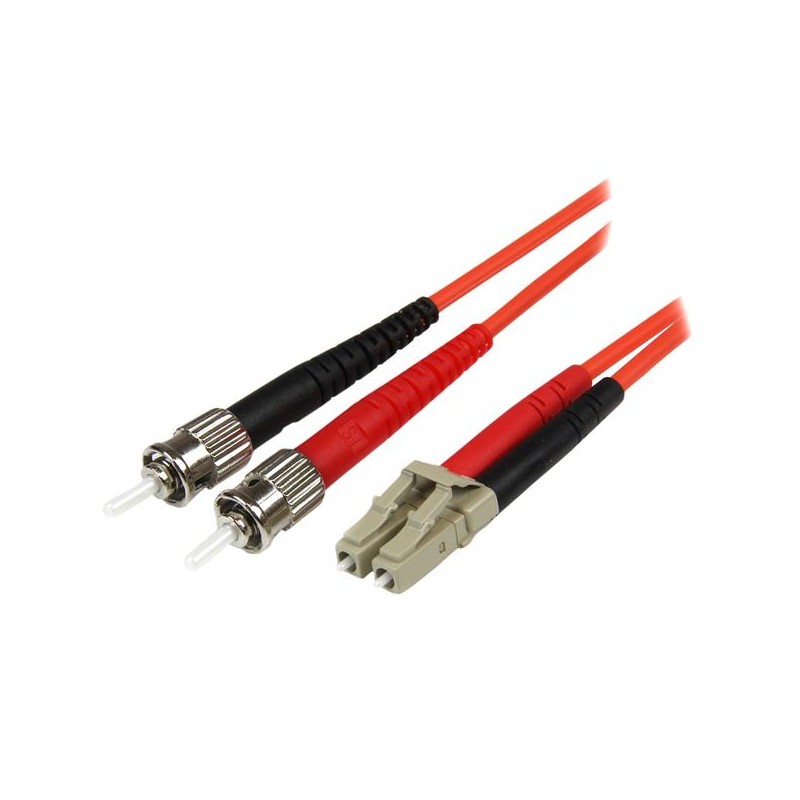 Cable Fibra Óptica LC Macho - ST Macho, 50/125, 2 Metros, Rojo StarTech.com