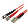 Cable Fibra Óptica LC Macho - ST Macho, 50/125, 5 Metros, Rojo StarTech.com