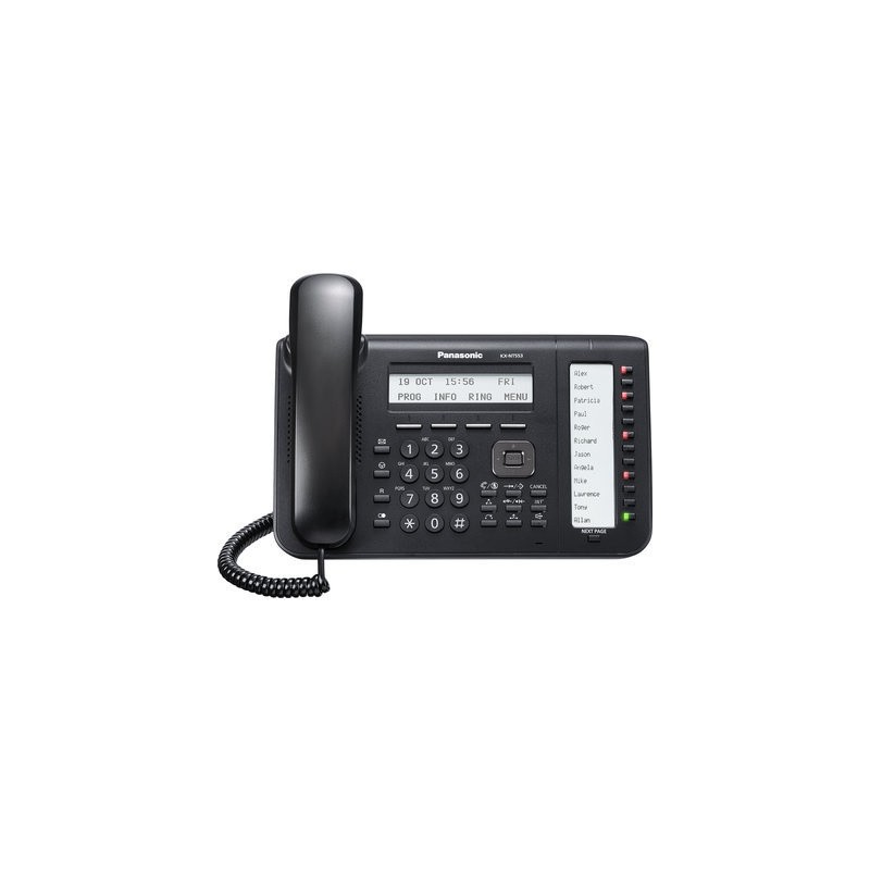 Teléfono Ip Kx-Nt553X-B, Alámbrico, 3 Líneas, 12 Teclas Programables, Altavoz, Negro PANASONIC PANASONIC