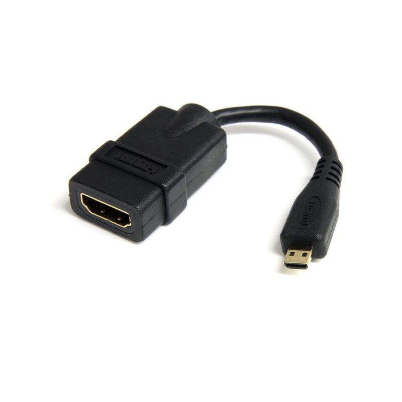 Cable Adaptador HDMI Hembra - micro HDMI Macho, 12cm, Negro StarTech.com