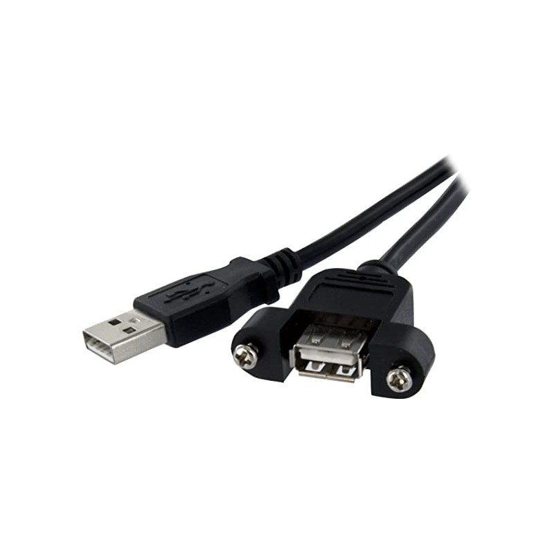 Cable USB 2.0, USB A Macho - USB A Hembra, 30cm, Negro StarTech.com