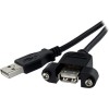 Cable USB 2.0, USB A Macho - USB A Hembra, 30cm, Negro StarTech.com