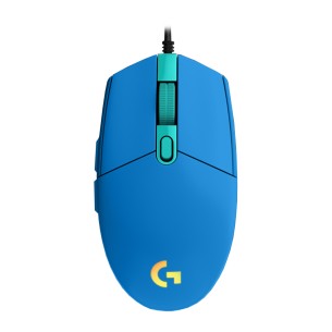 Logitech Mouse Gamer Óptico G203 LightSync, Alámbrico, USB, 8000DPI, Azul
