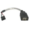 Cable Adaptador para Tarjeta Madre USB 2.0 Hembra - IDC 4-pin Hembra, 15cm StarTech.com
