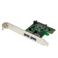 TARJETA PCI EXPRESS 2 PUERTOS USB 3.0 UASP ALIMENTACION SATA
