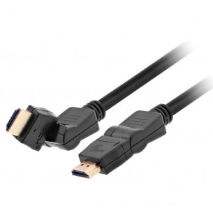 Cable Giratorio Xtech HDMI Macho - HDMI Macho, 1.8 Metros, Negro