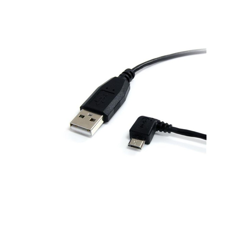 Cable USB 2.0, USB A Macho - Micro USB B Macho en Ángulo Izquierdo, StarTech.com 1.80 Metros, Negro