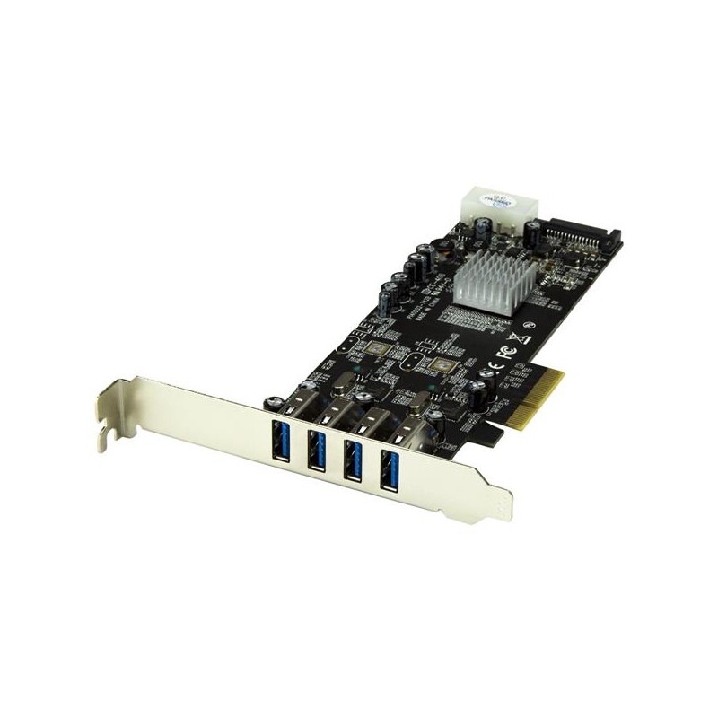 TARJETA PCI EXPRESS 4 PUERTOS USB 3.0 FUENTE SATA MOLEX UASP