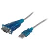 Cable Adaptador USB 2.0 A Macho - RS-232 de 1 Puerto Serial DB9 Macho, 43cm, Azul/Plata Startech.com