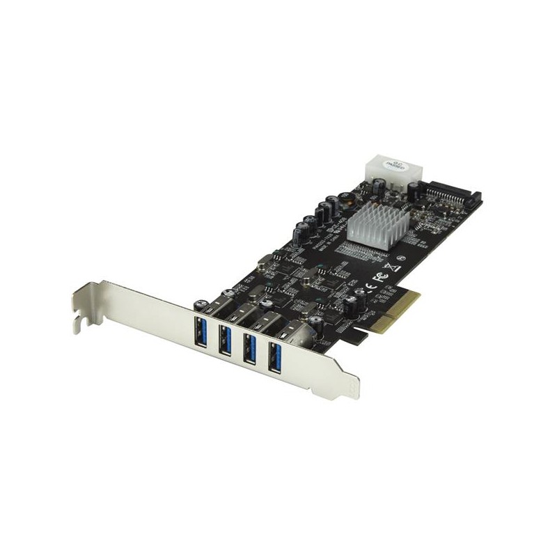 Tarjeta PCI Express con Fuente Molex, 4 Puertos USB 3.0, 5 Gbit/s Startech.com