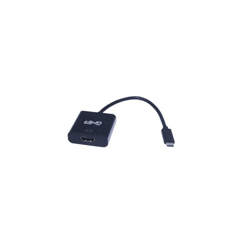 Adaptador Ghia USB-C Macho - HDMI Hembra, Negro